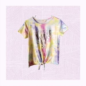 Girls Tie Dye Graphic T Shirt